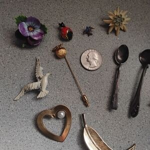 Assorted Vintage Pins Priced Individually In Description.